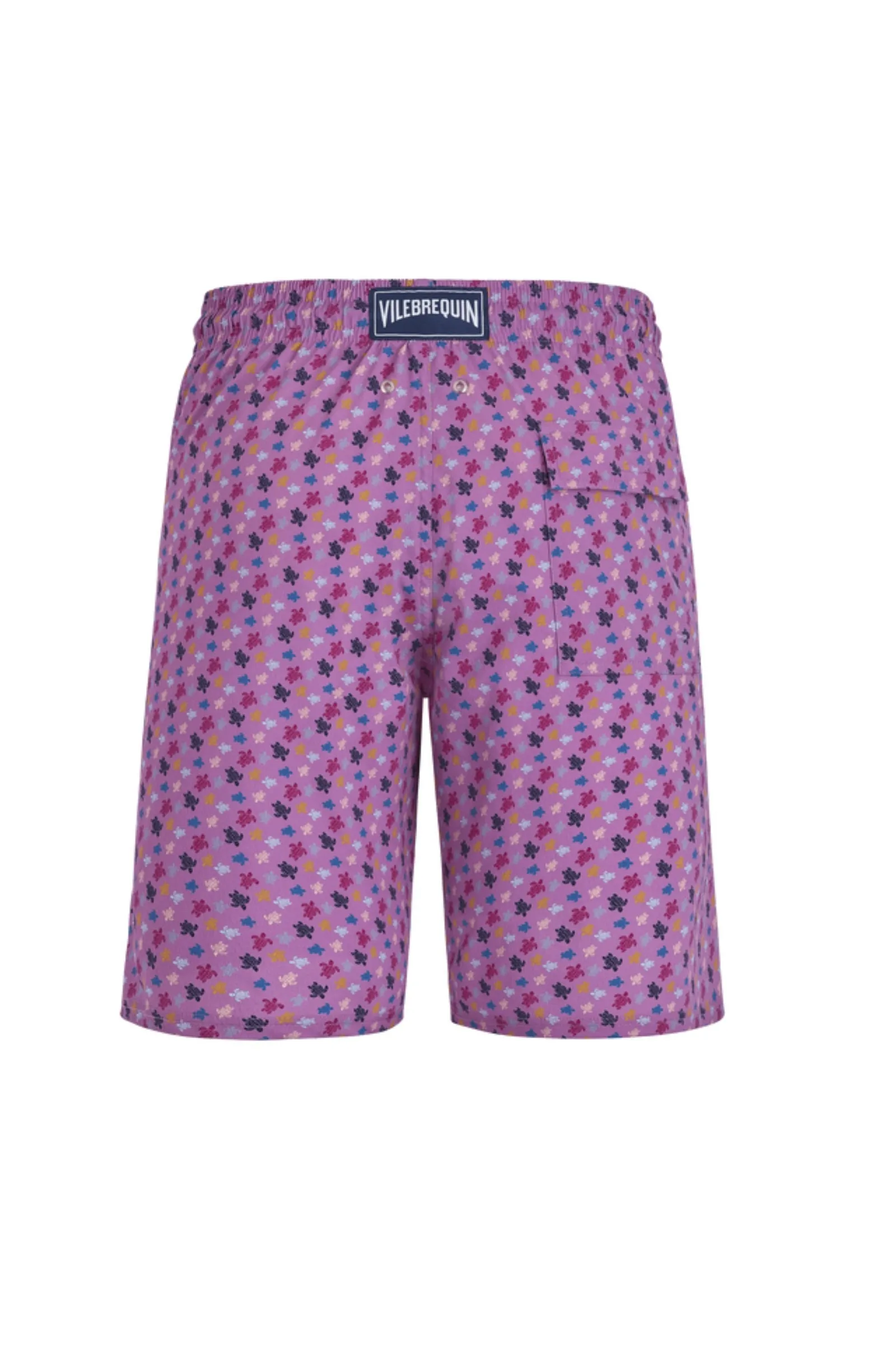 VILEBREQUIN Men Long Stretch Swim Shorts Micro Ronde Des Tortues Rainbow