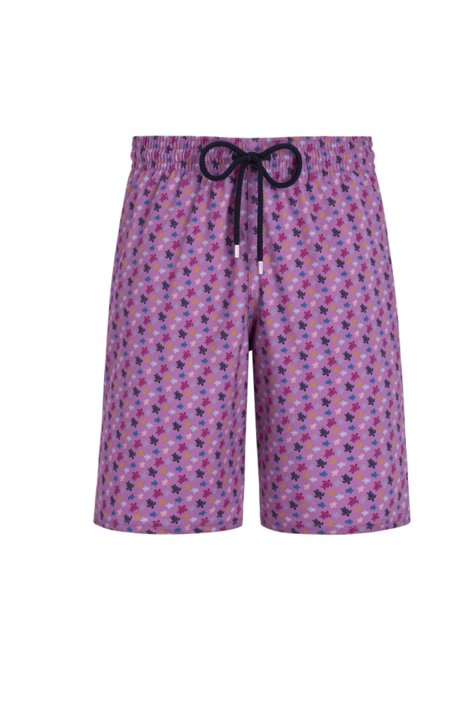 VILEBREQUIN Men Long Stretch Swim Shorts Micro Ronde Des Tortues Rainbow