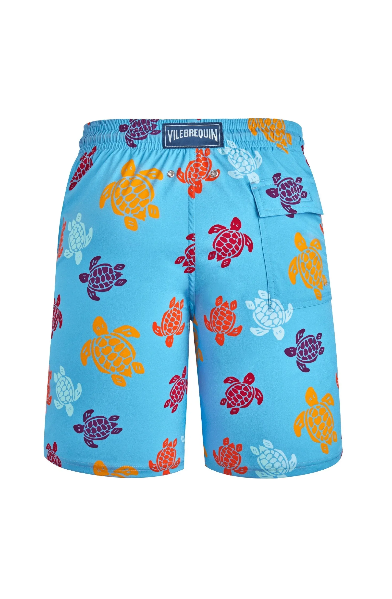 VILEBREQUIN Men Long Stretch Swim Shorts Tortues Multicolor