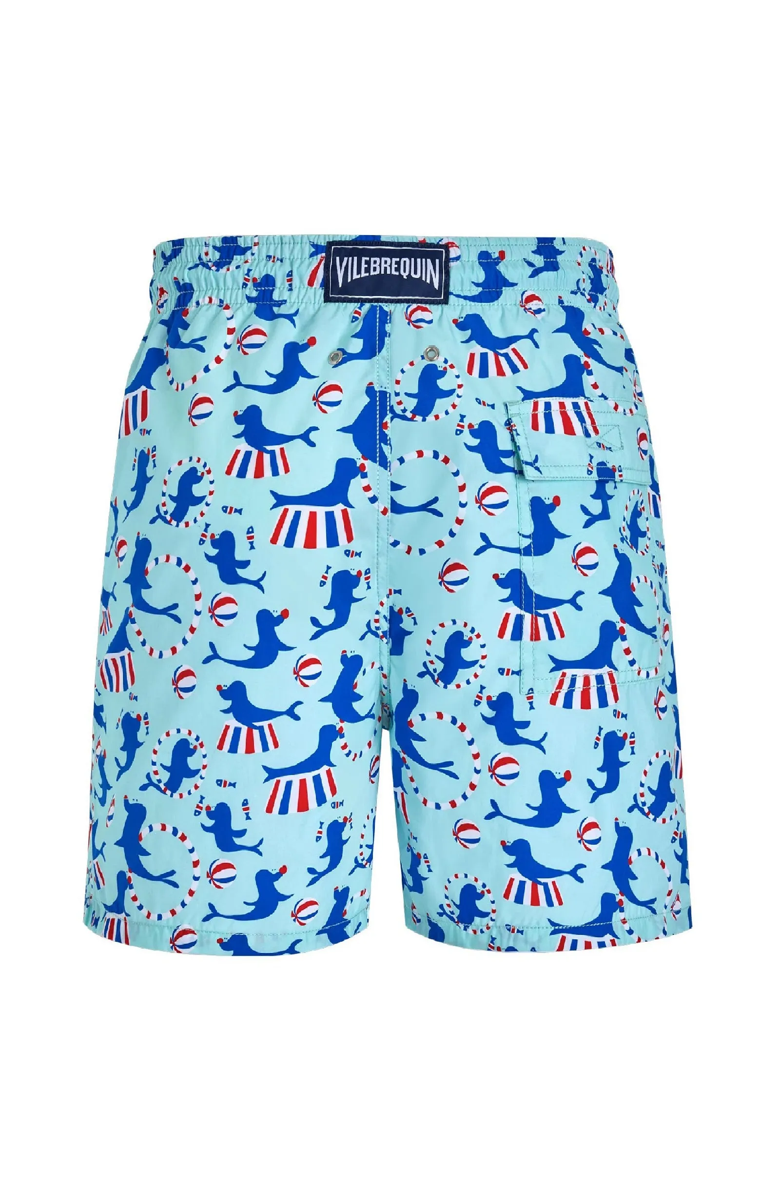VILEBREQUIN Men Long Swim Shorts Circus Seals