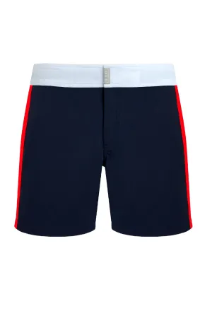 VILEBREQUIN Men Stretch Swim Shorts Flat Belt Color Block
