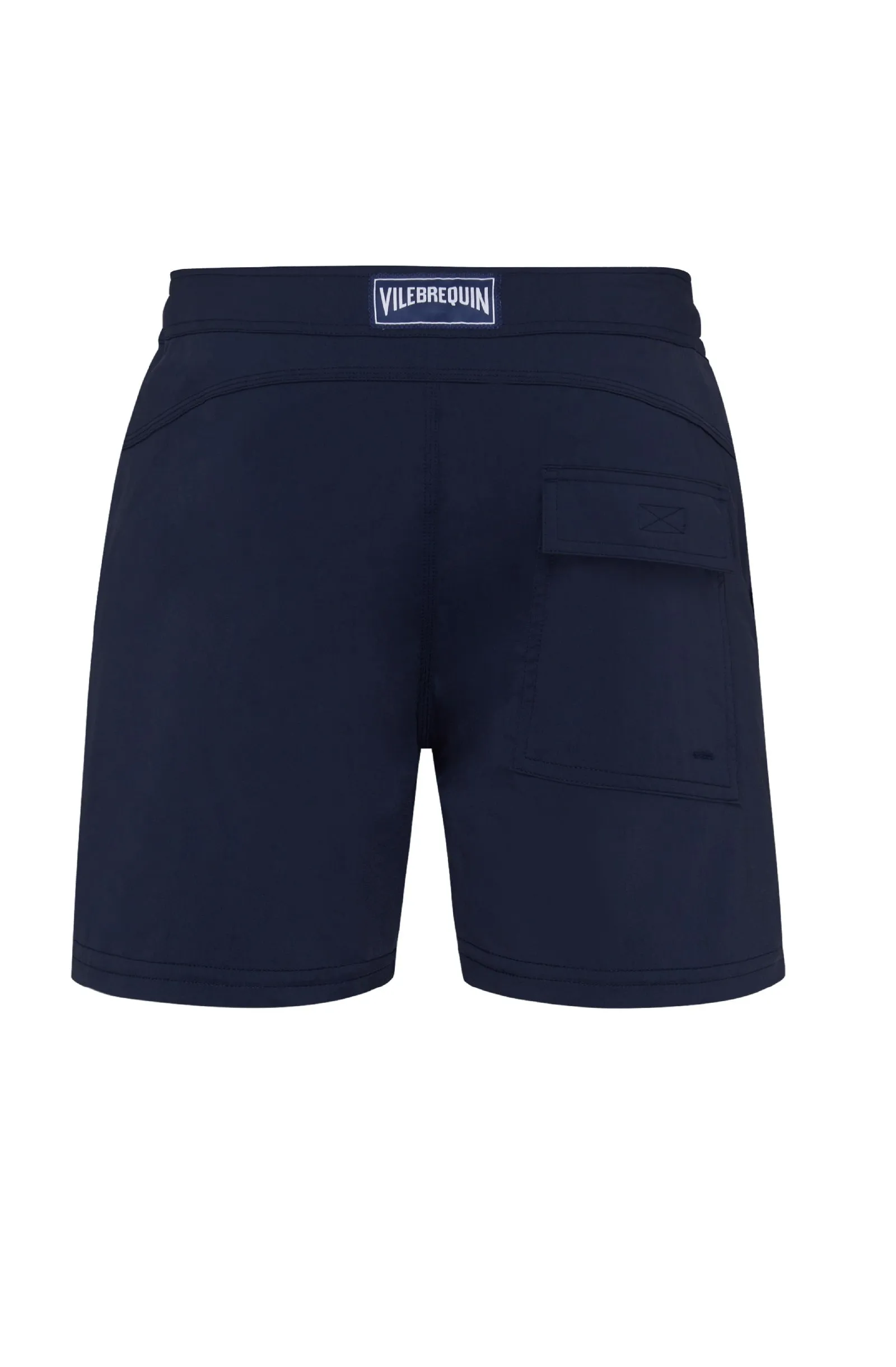 VILEBREQUIN Men Stretch Swim Shorts Flat Belt Solid
