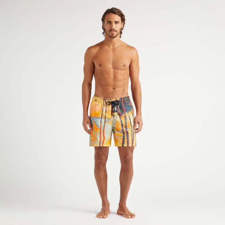 VILEBREQUIN Men Swim Shorts 360 Voile et Pins - Vilebrequin Paul Signac