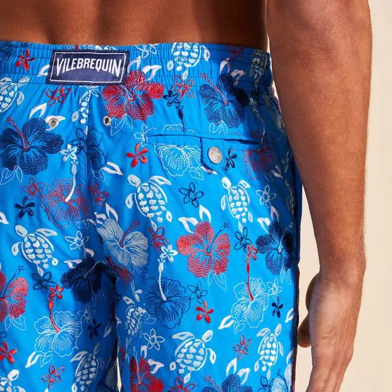 VILEBREQUIN Men Swim Shorts Embroidered Tropical Turtles - Limited Edition