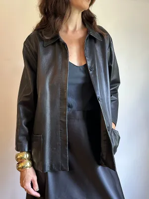 Vintage Boxy Leather Brooks Brothers Jacket