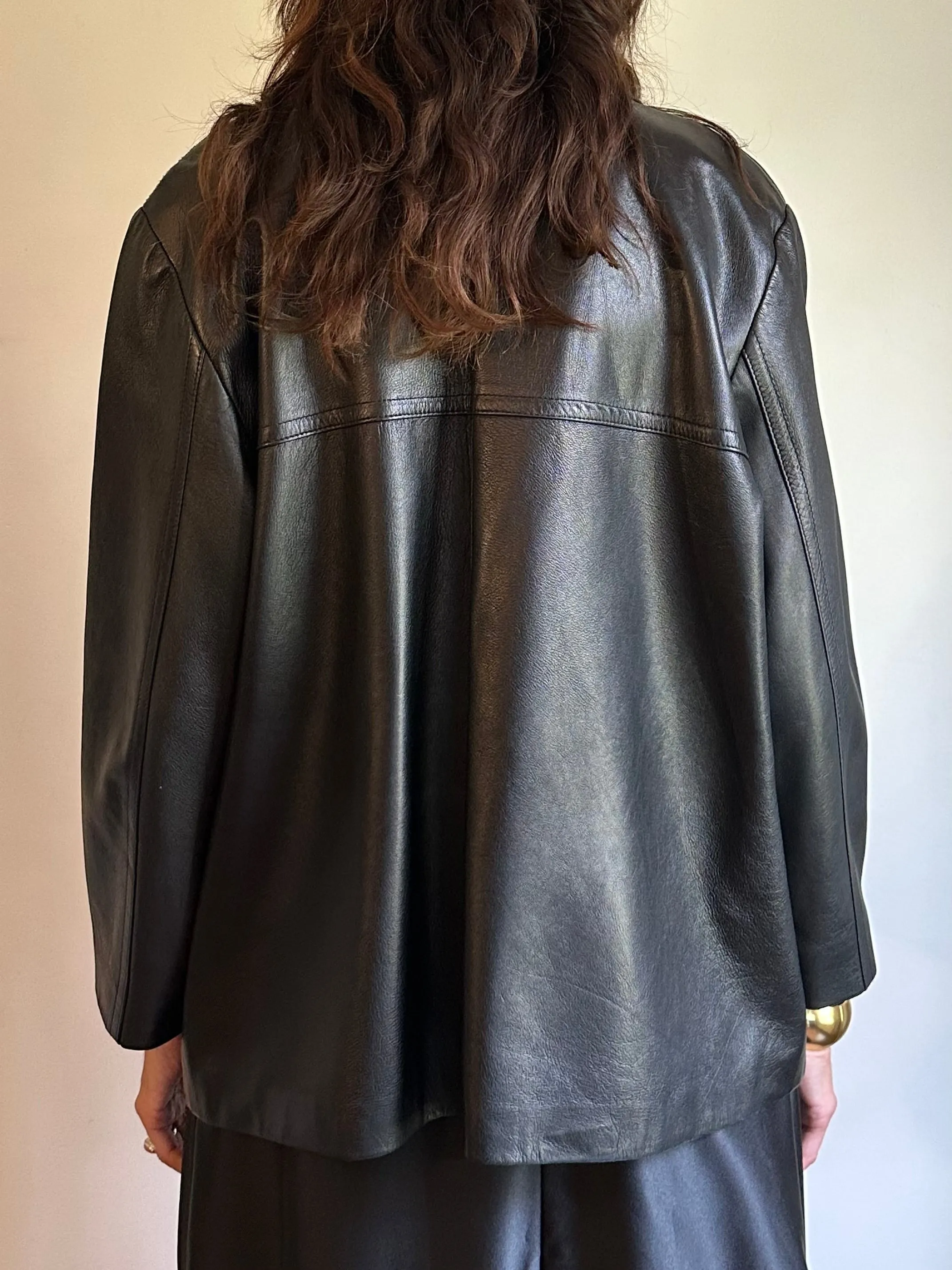 Vintage Boxy Leather Brooks Brothers Jacket