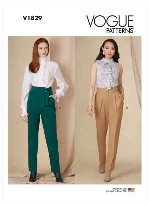 Voguepattern V1829  Misses' and Misses' Petite Pants