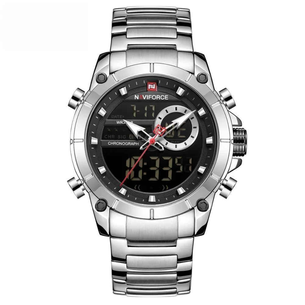Watches for Men Luxury Dual Display Digital Sport Male Watch Chronograph Quartz Wristwatch