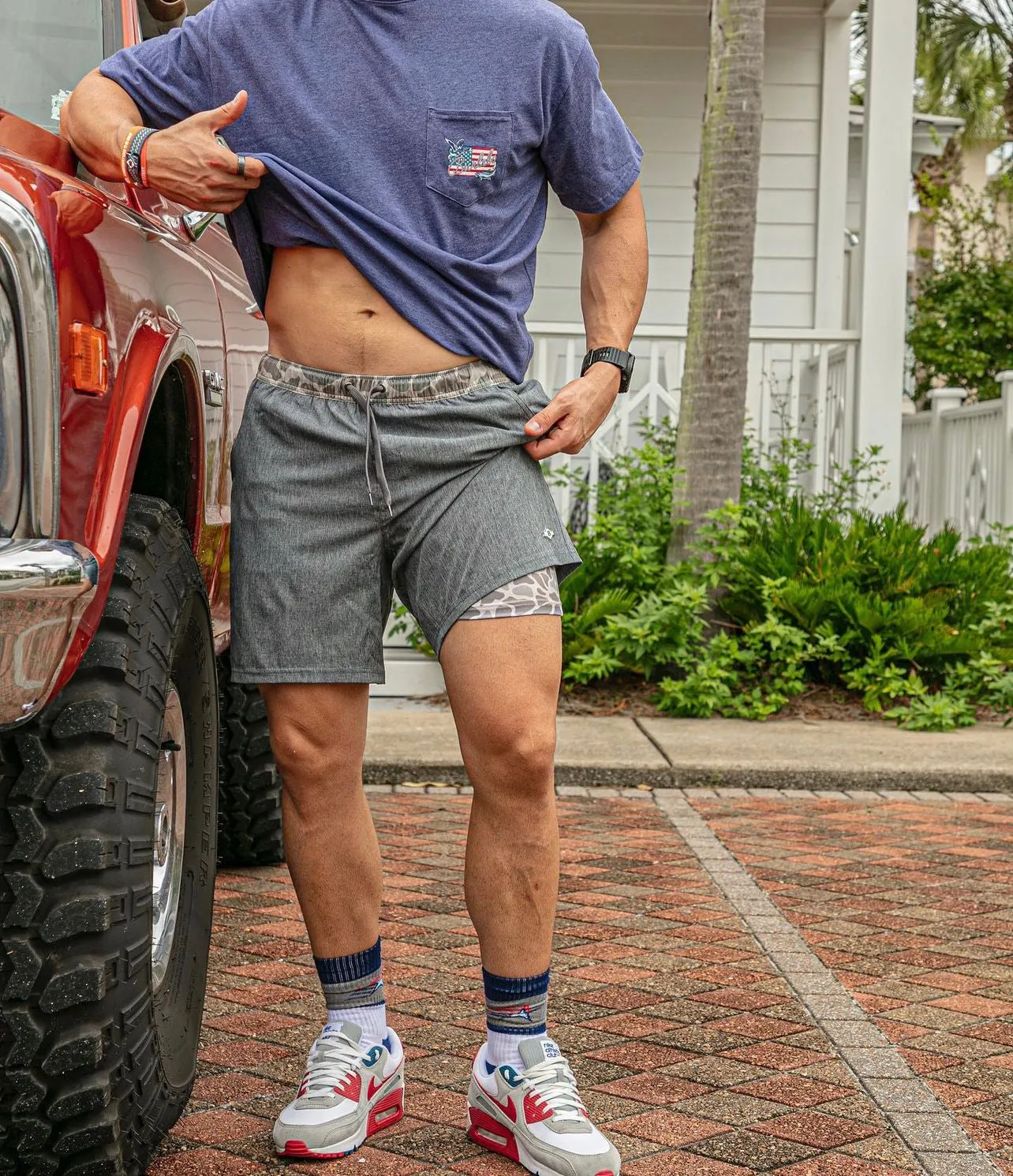 Wear Em Everywhere Shorts - Camo/Gray
