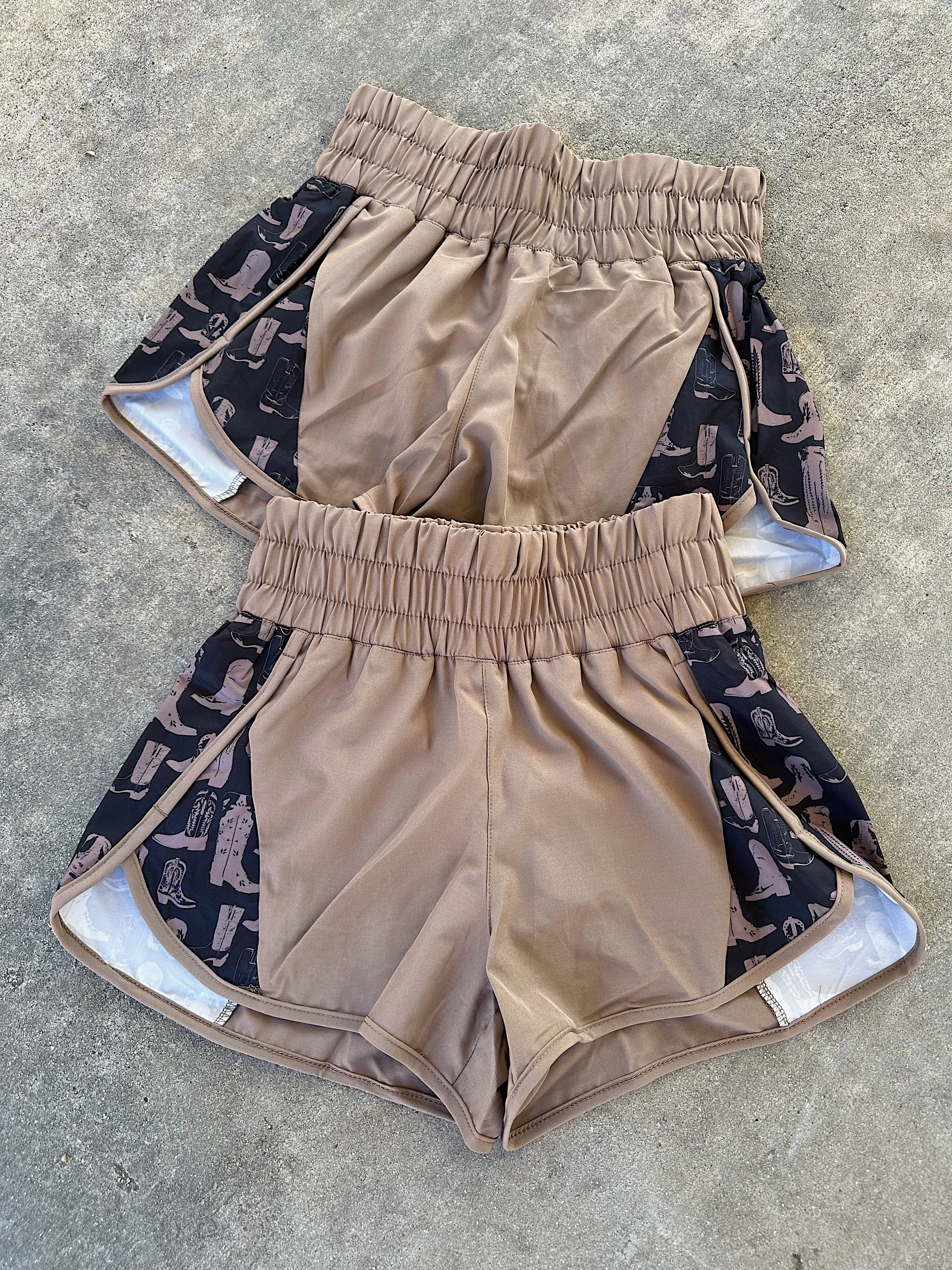 Western Athletic Shorts (Cowboy Boot)