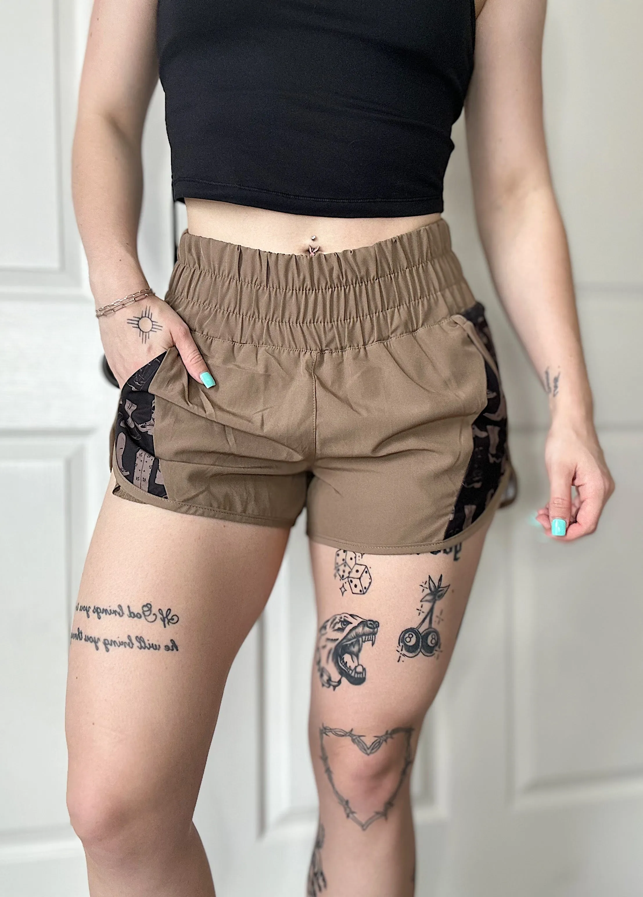 Western Athletic Shorts (Cowboy Boot)