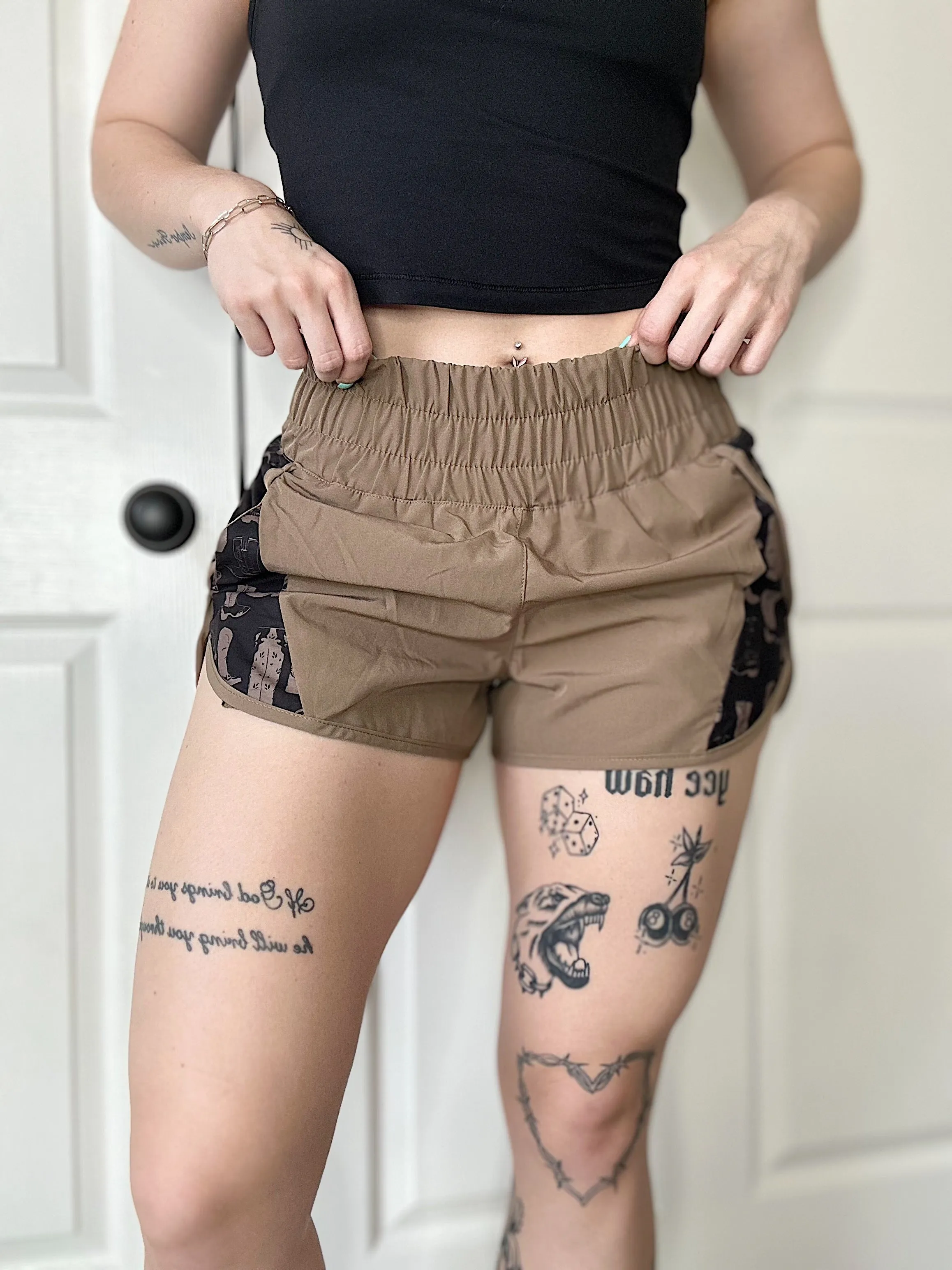 Western Athletic Shorts (Cowboy Boot)