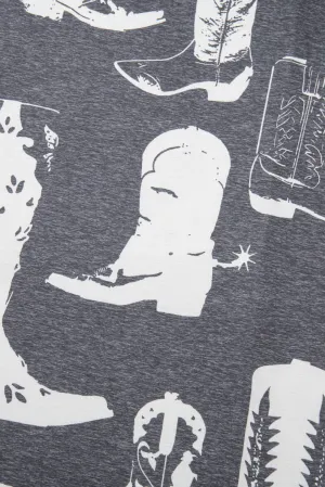 Western Boots Curvy T Shirt