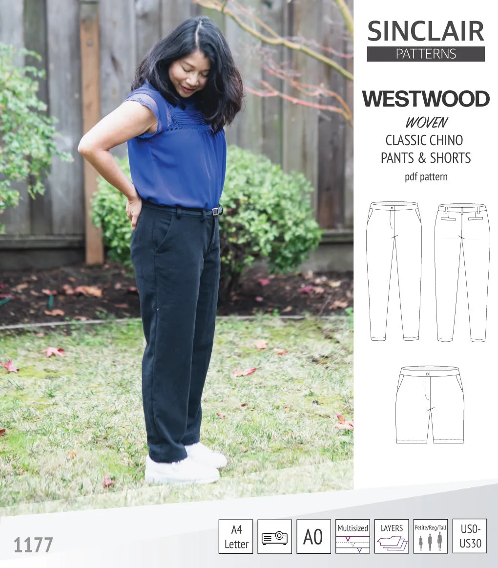 Westwood classic chino trousers for woven fabrics (PDF)