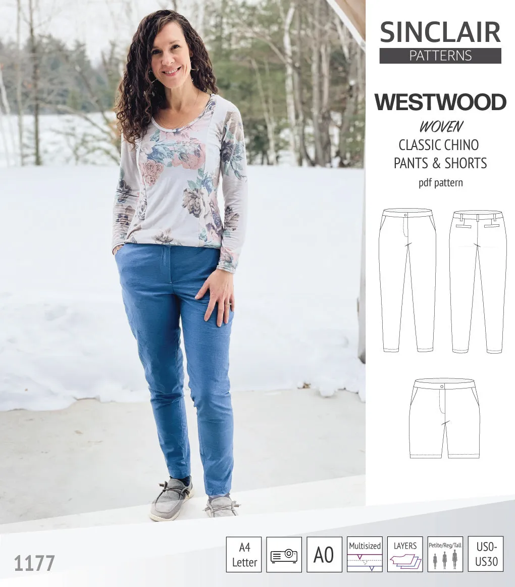 Westwood classic chino trousers for woven fabrics (PDF)