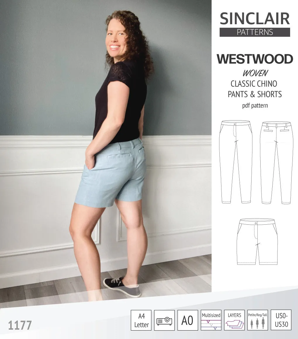 Westwood classic chino trousers for woven fabrics (PDF)