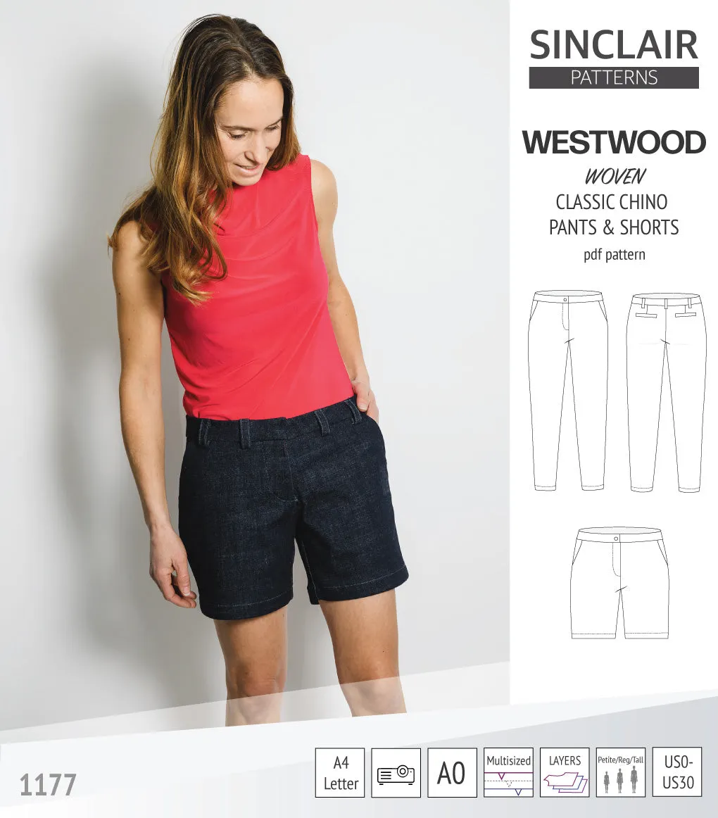 Westwood classic chino trousers for woven fabrics (PDF)
