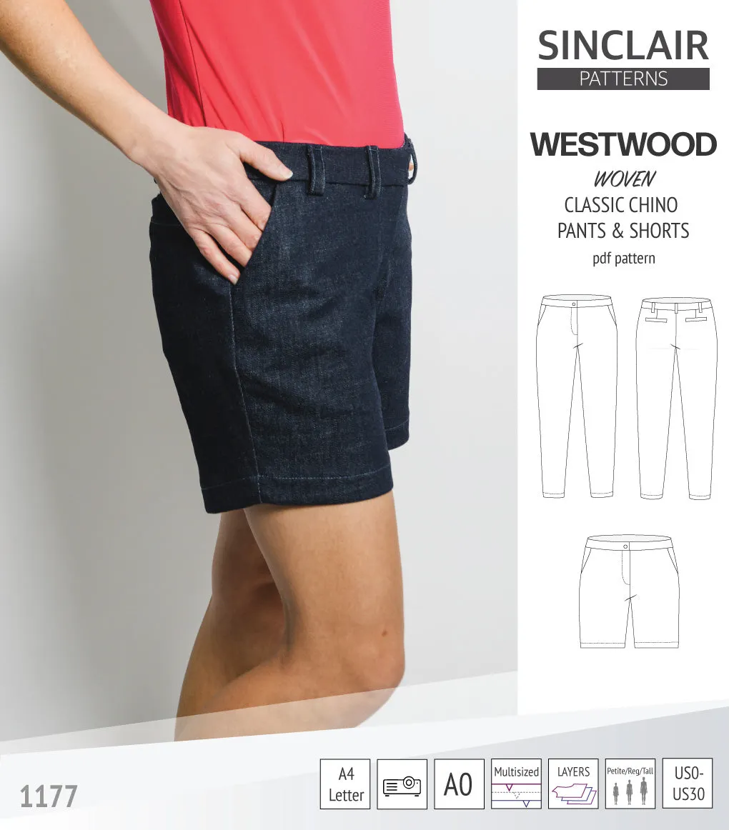 Westwood classic chino trousers for woven fabrics (PDF)