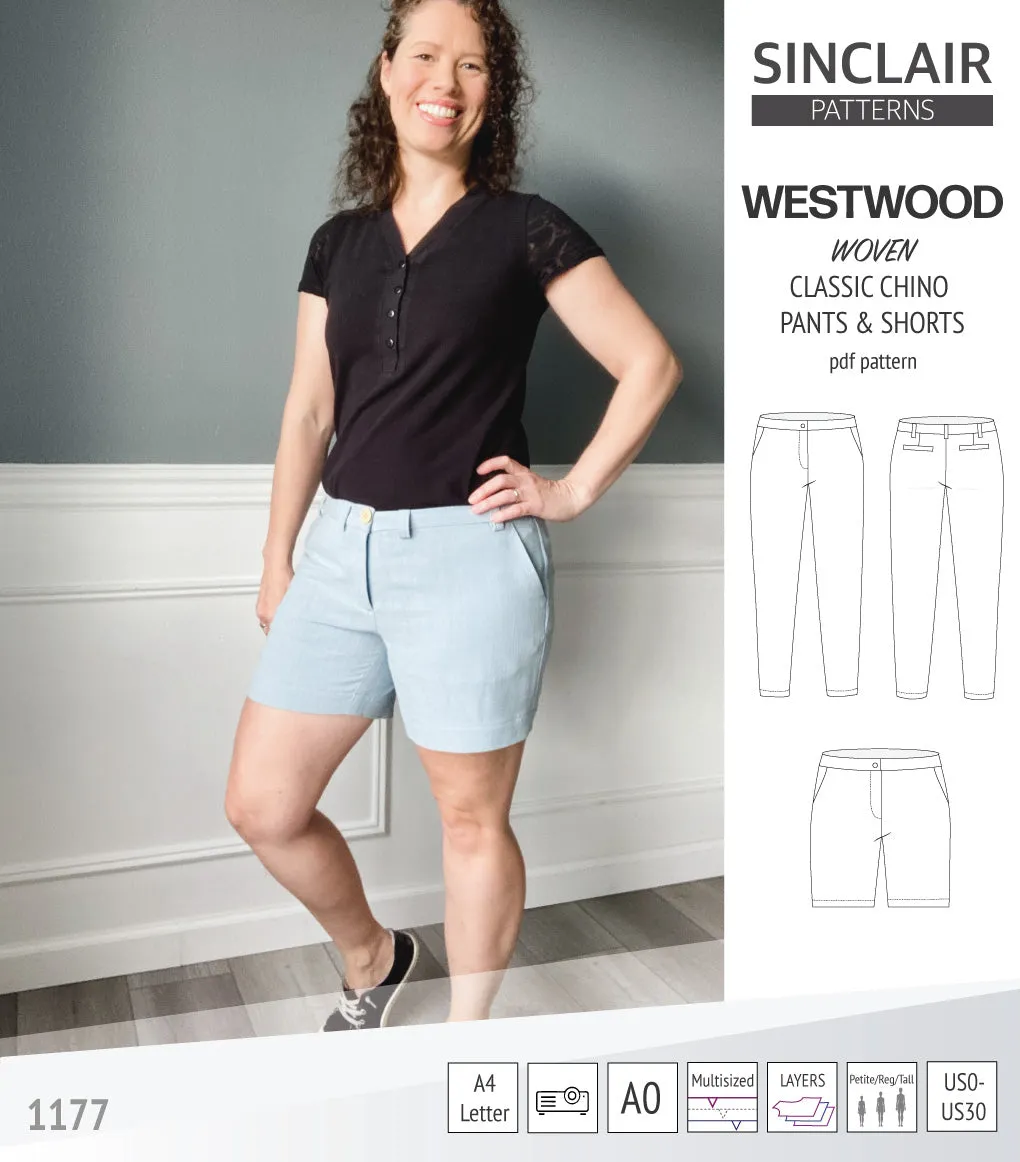 Westwood classic chino trousers for woven fabrics (PDF)