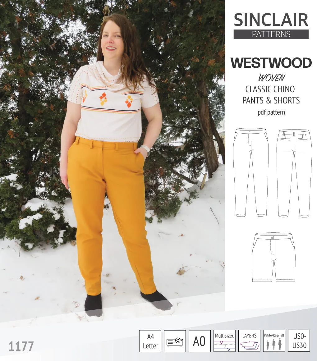 Westwood classic chino trousers for woven fabrics (PDF)
