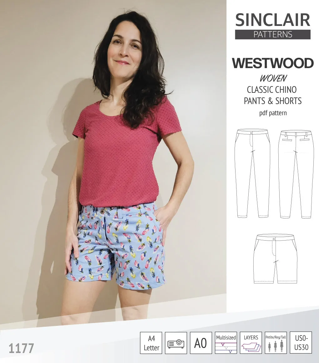 Westwood classic chino trousers for woven fabrics (PDF)