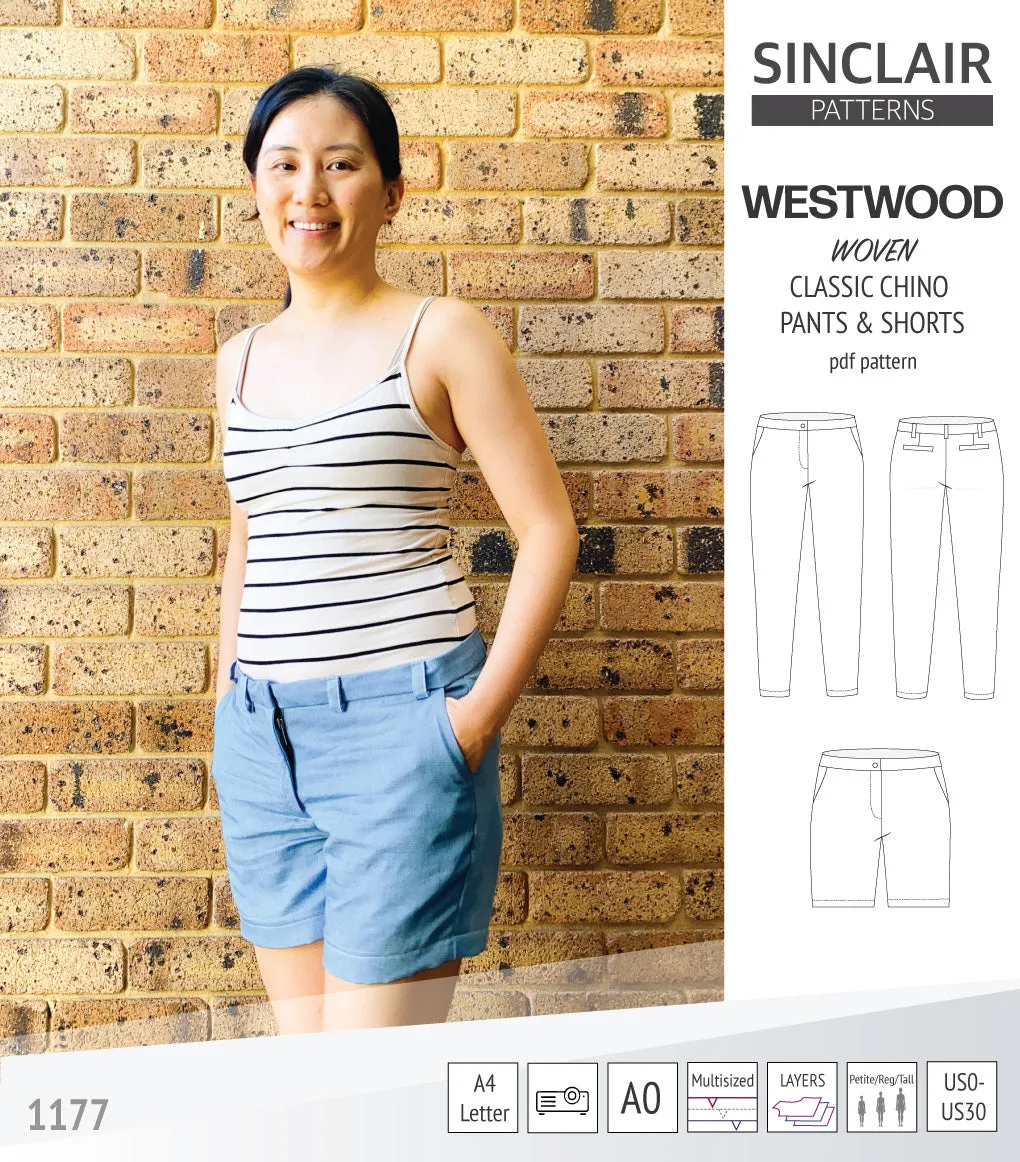 Westwood classic chino trousers for woven fabrics (PDF)