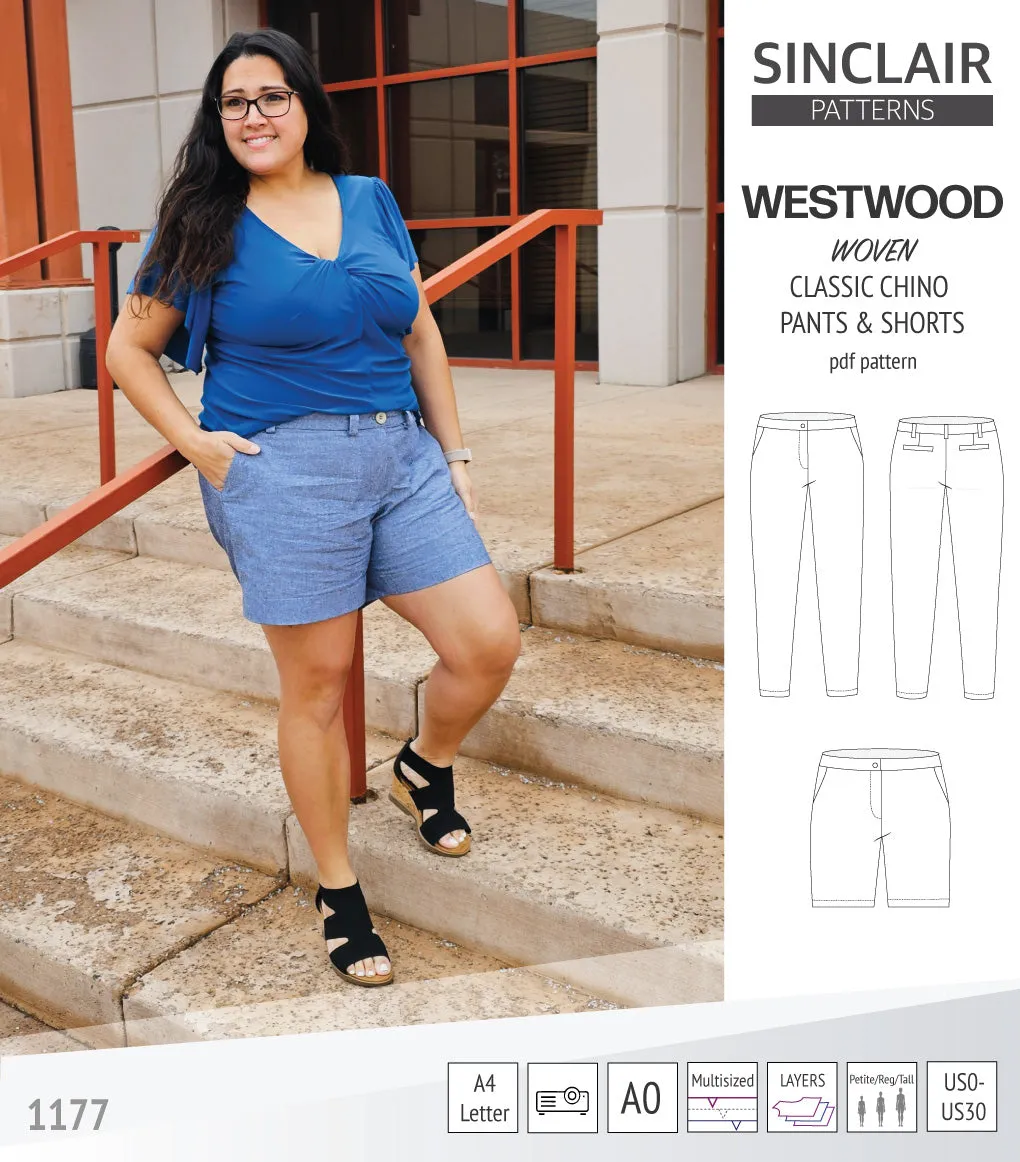 Westwood classic chino trousers for woven fabrics (PDF)