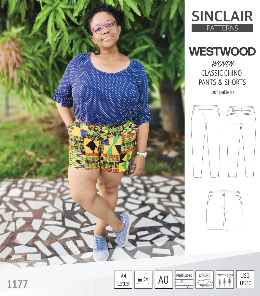Westwood classic chino trousers for woven fabrics (PDF)