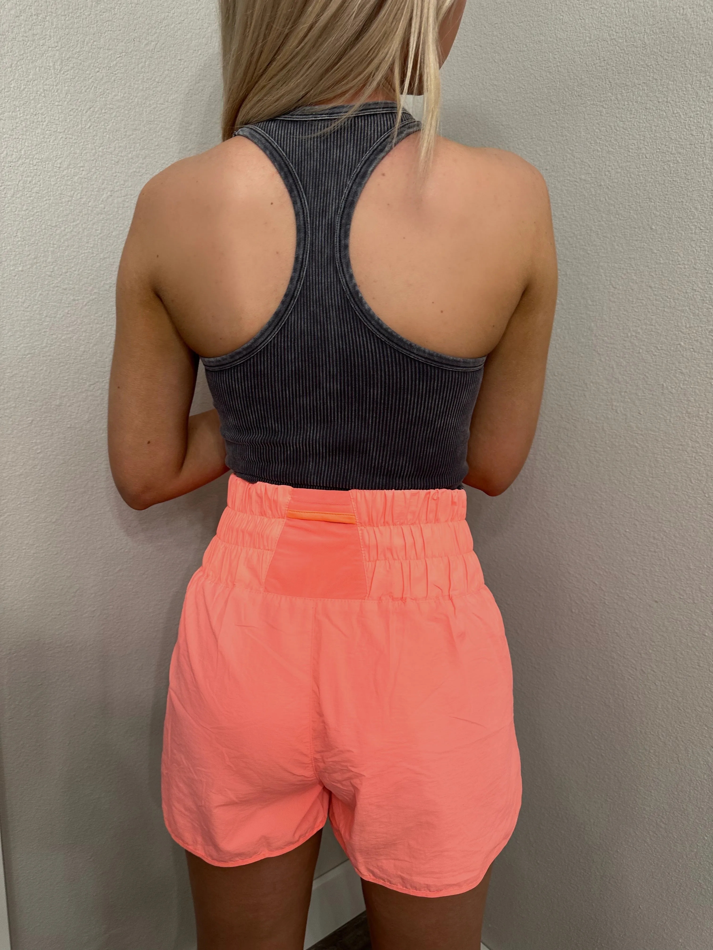 Windbreaker Smocked Waistband Shorts
