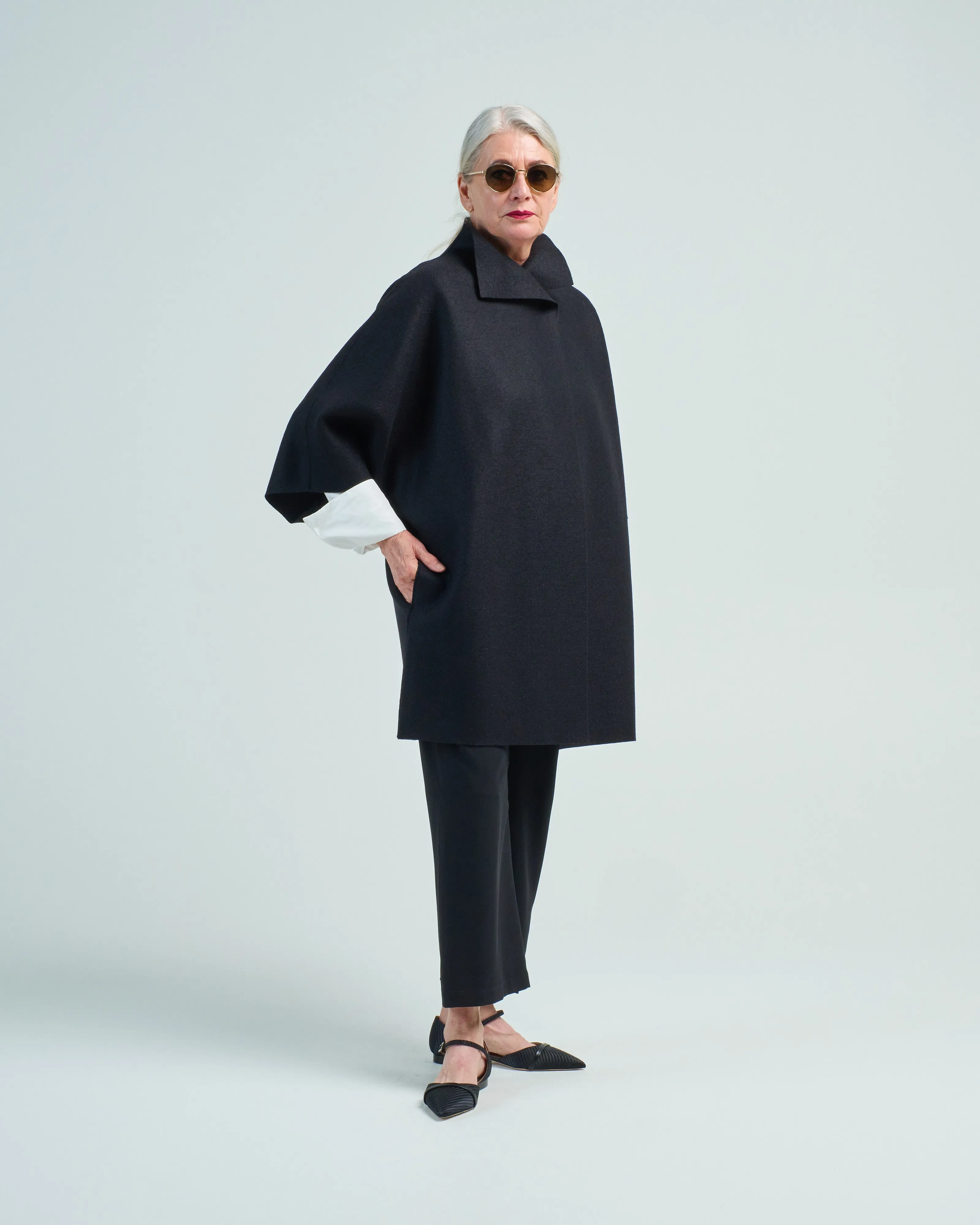 women kimono mantle pressed wool