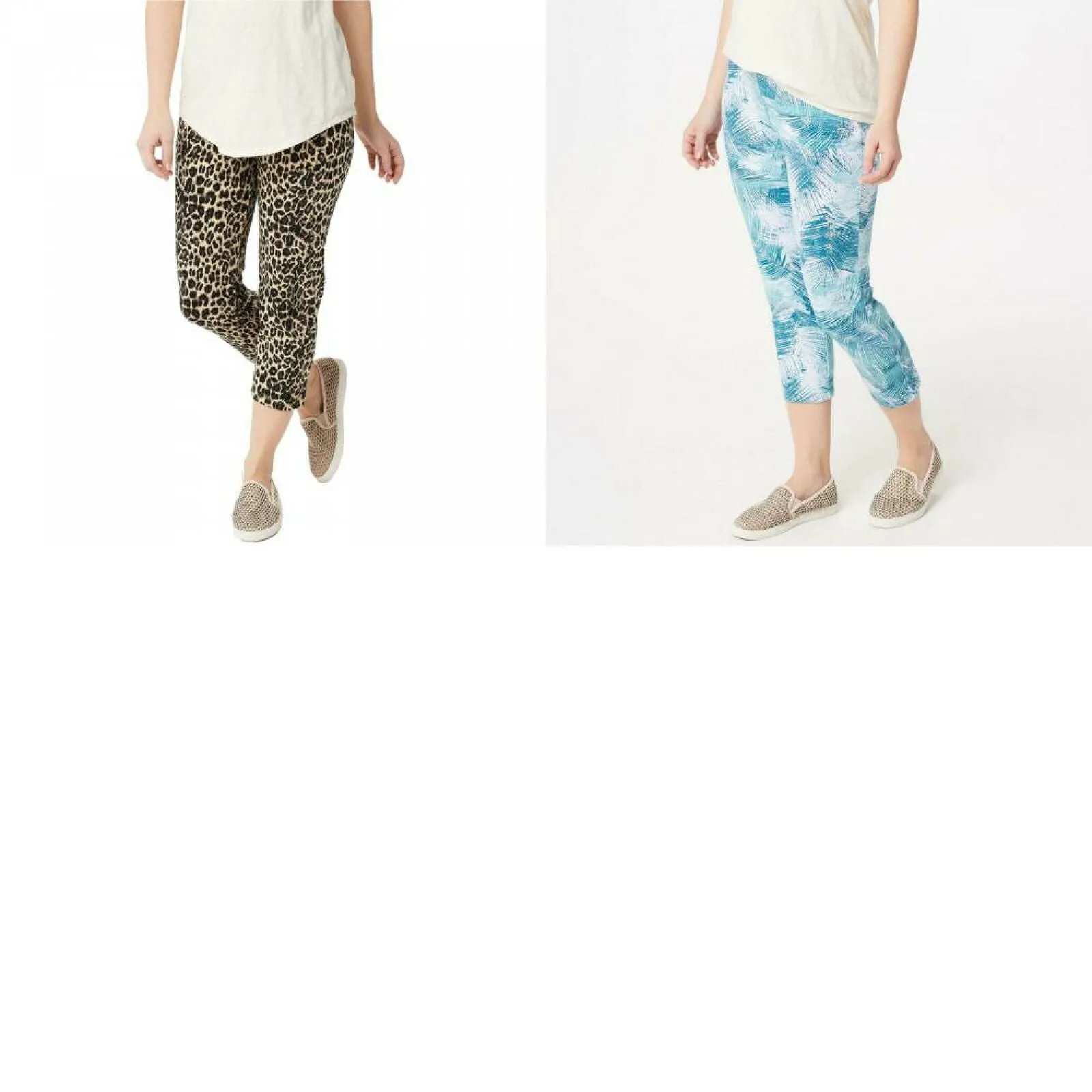 Women with Control Petite Pull-On Printed Crop Pants