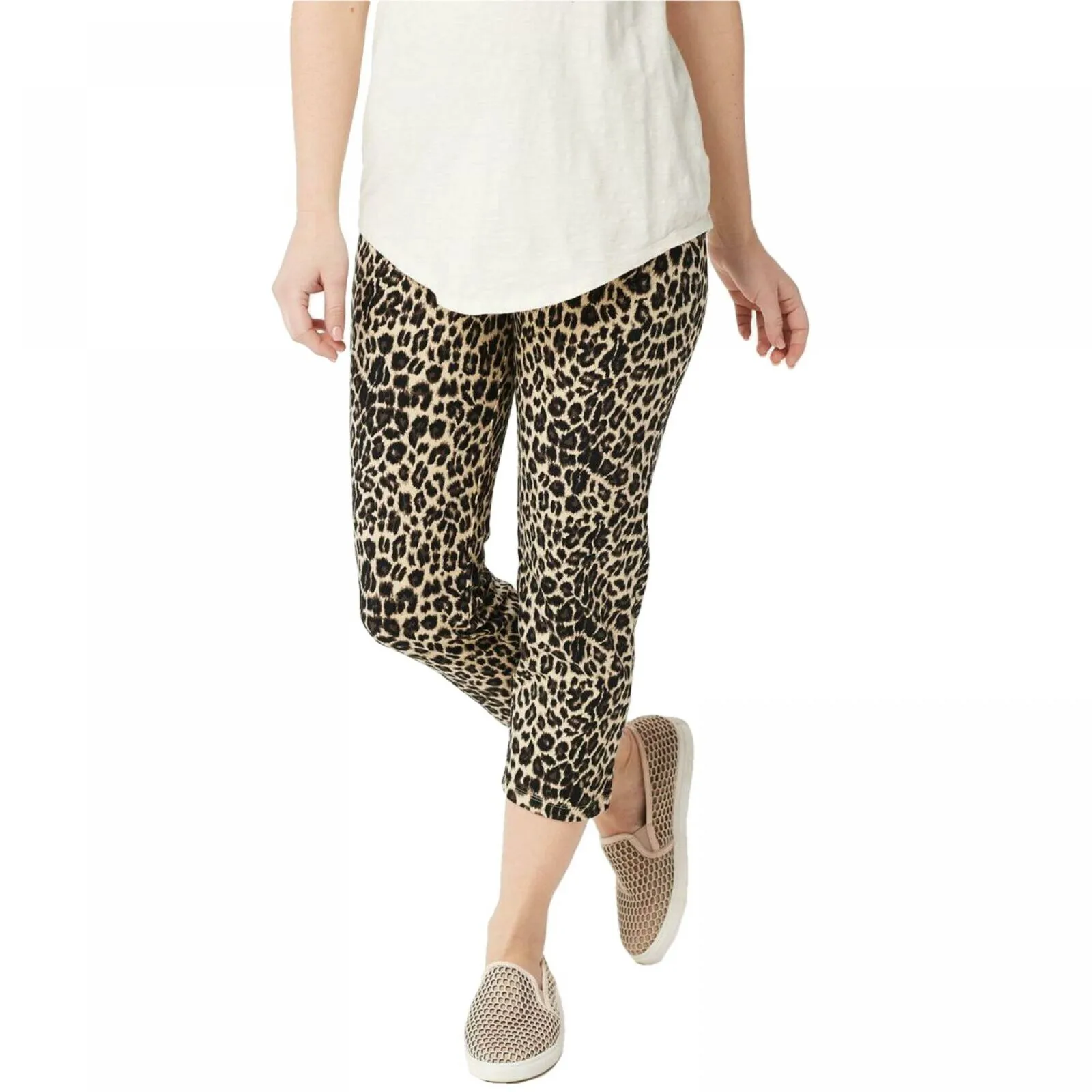 Women with Control Petite Pull-On Printed Crop Pants