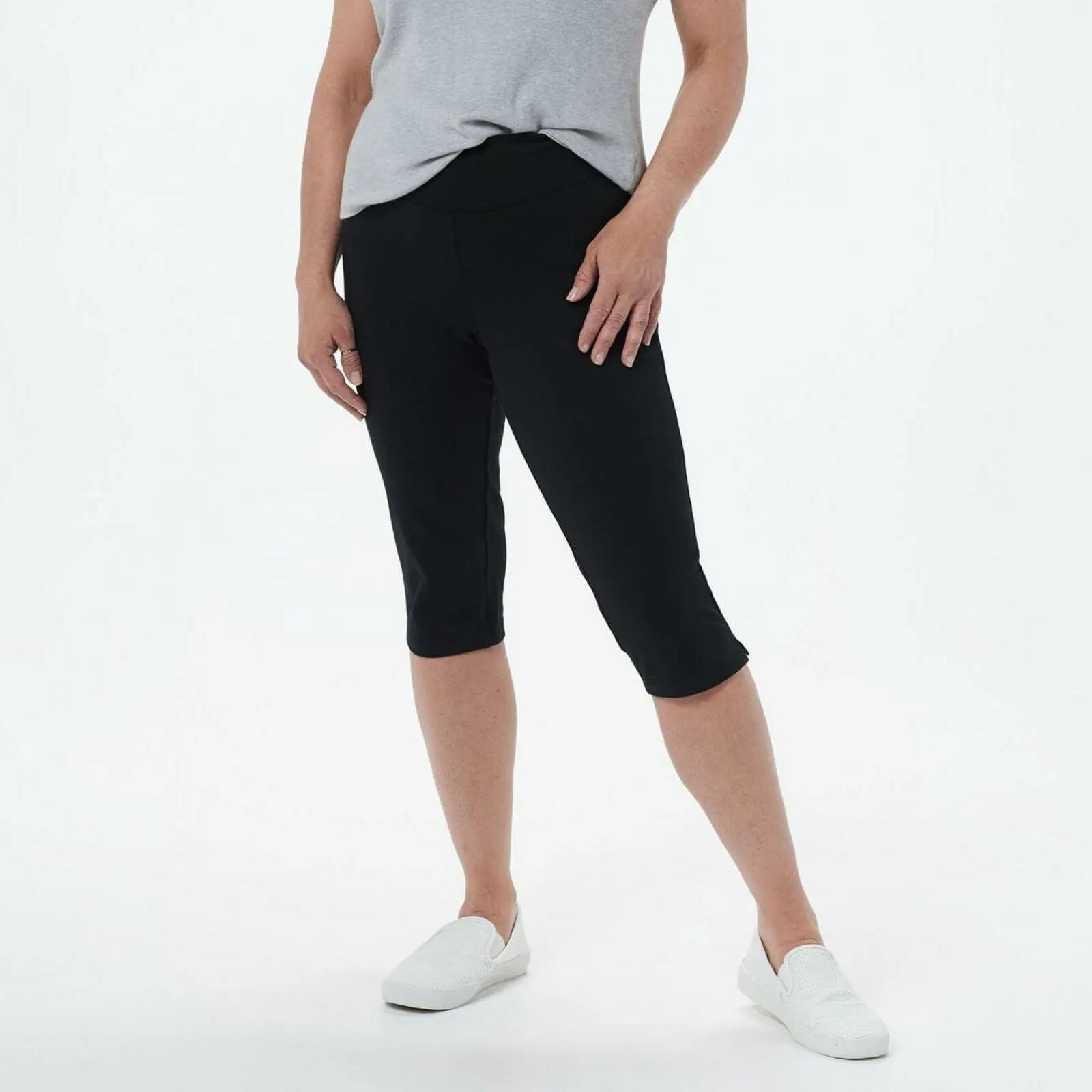 Women with Control With Control Wicked Pedal Pusher Pants Onyx Petite Large