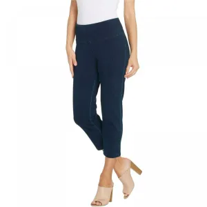 Women With Control Women's Petite Tummy Control Prime Stretch Crop Jeans