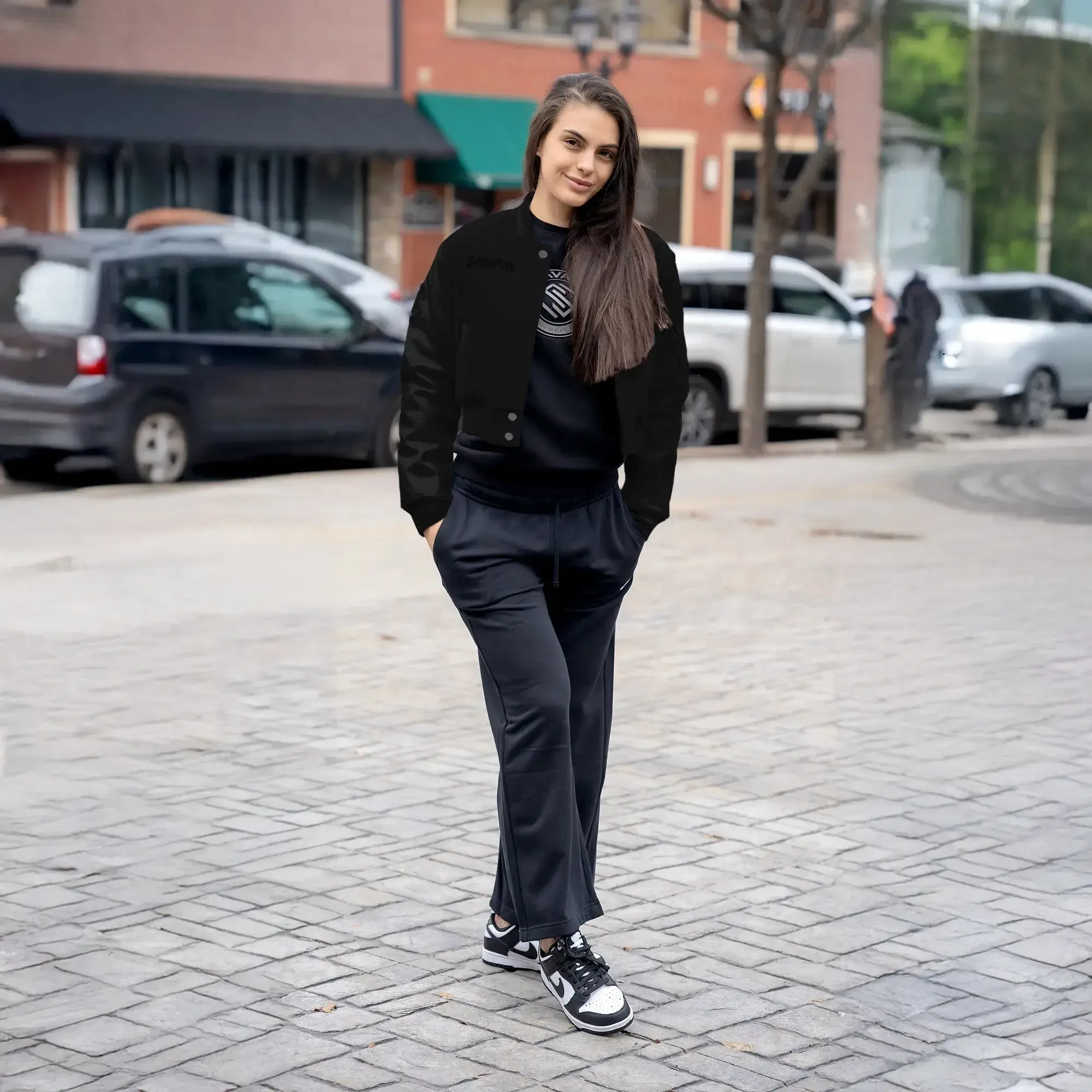 Women's Circle Wool Varsity Jacket