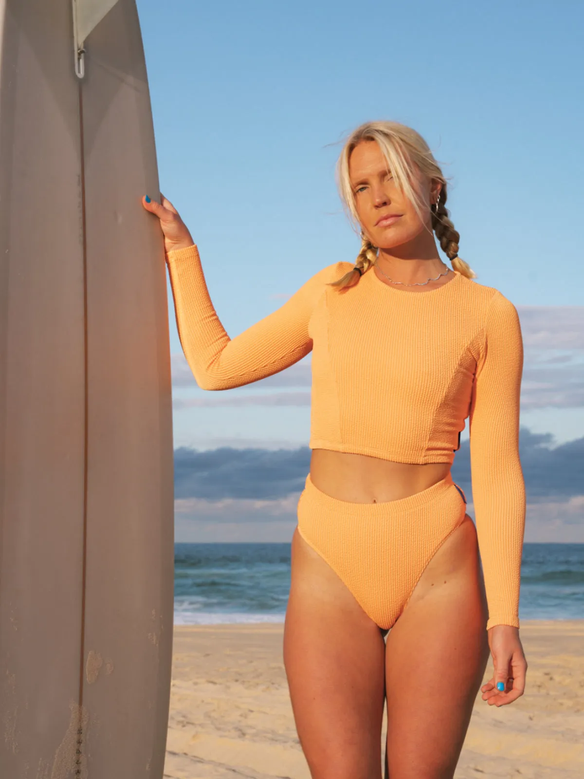 Womens Ocean Long sleeve crop | Calypso