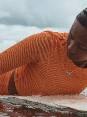 Womens Ocean Long sleeve crop | Calypso
