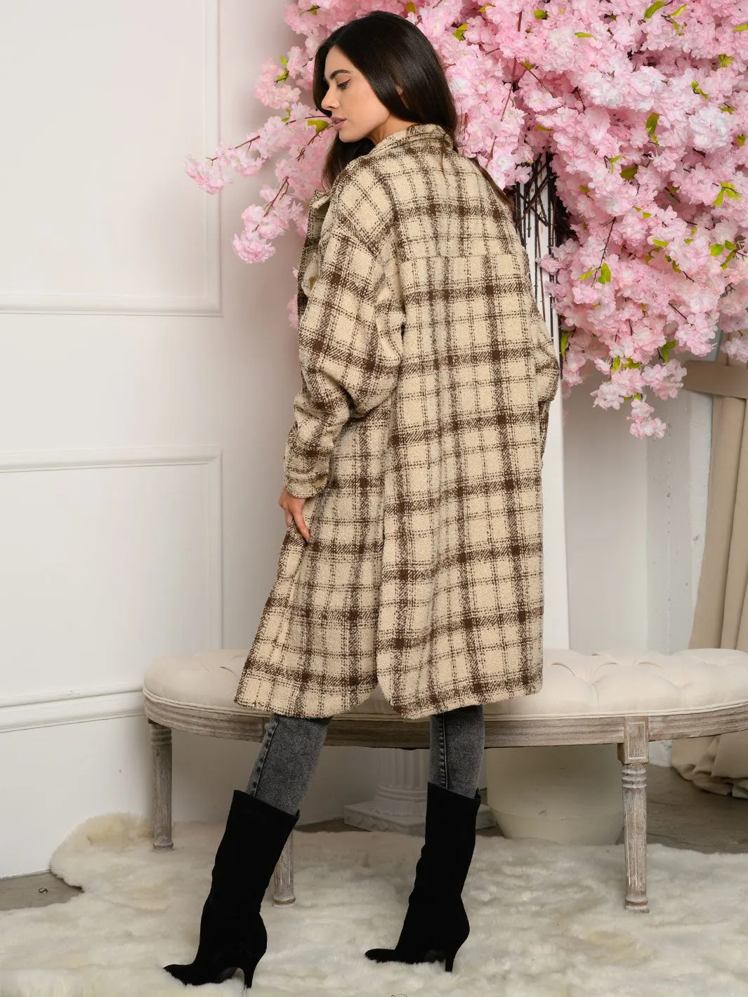 WOMEN'S WOOL PLAID JACKET