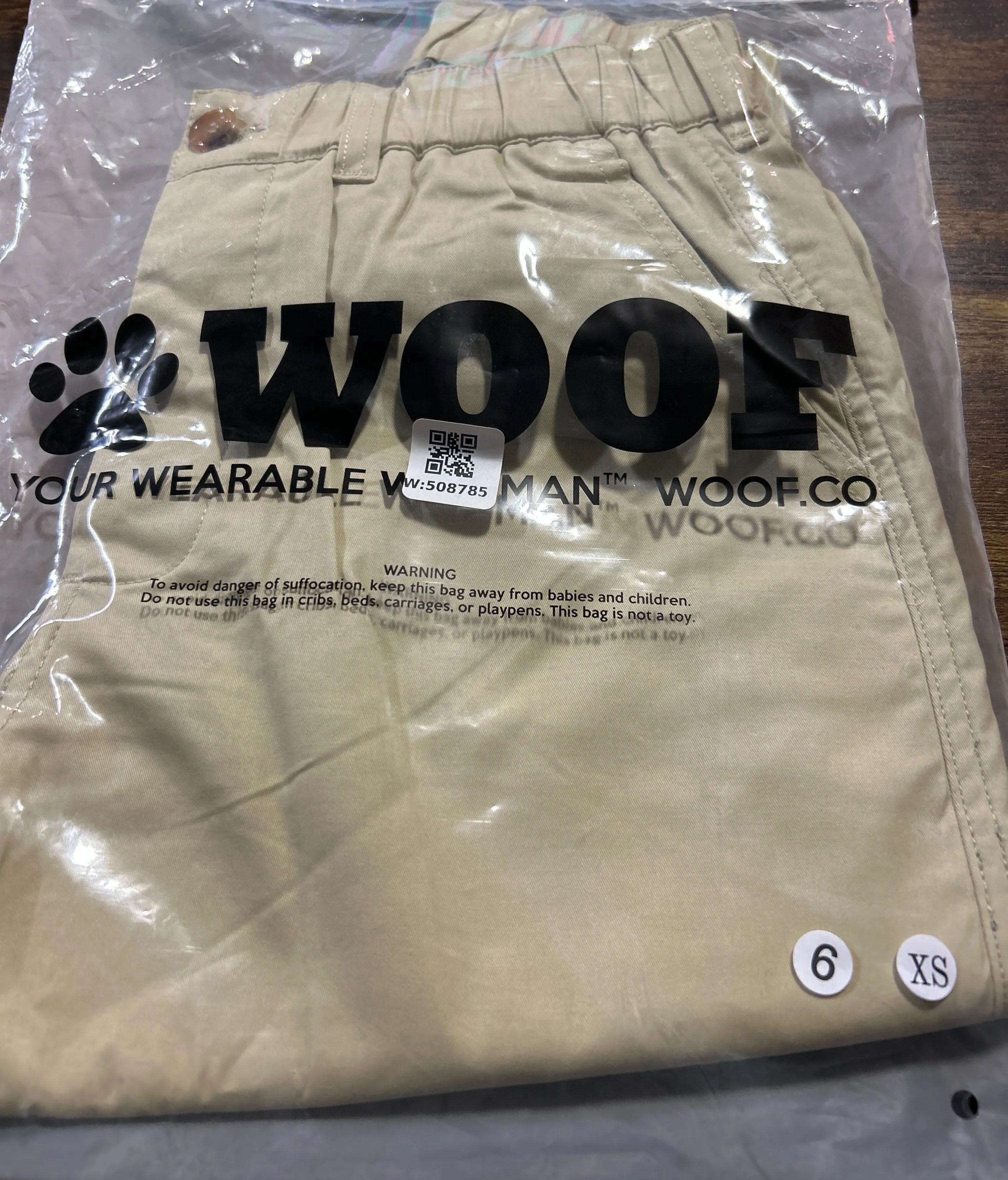 WOOF Commando-Safe Mesh-Lined Men's Short Chino Shorts - 6 inch - Solid Pines,xs
