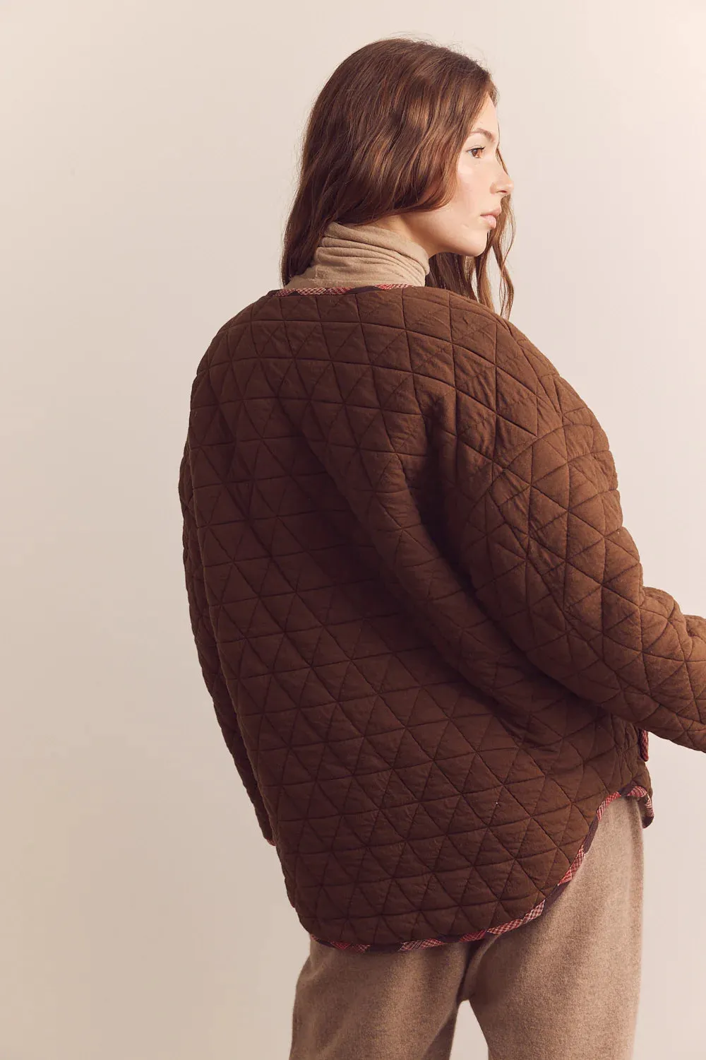 Wool Blend Shepherd Reversible Jacket