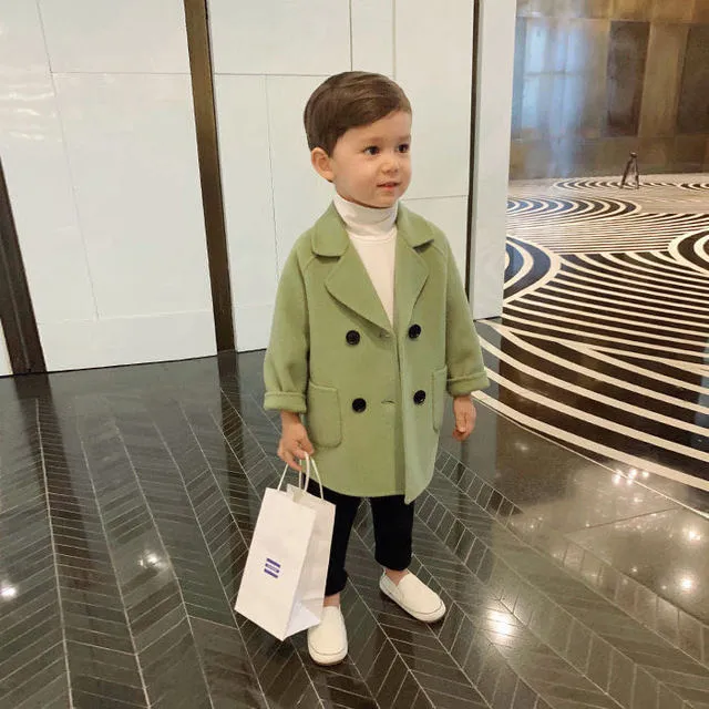Wool Double-breasted Coat