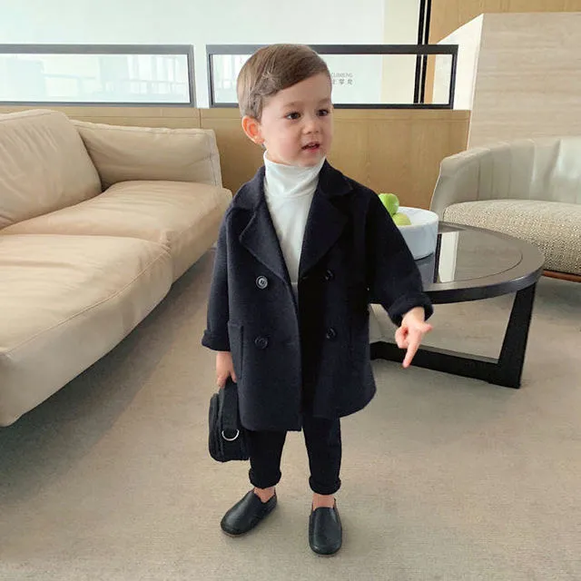 Wool Double-breasted Coat