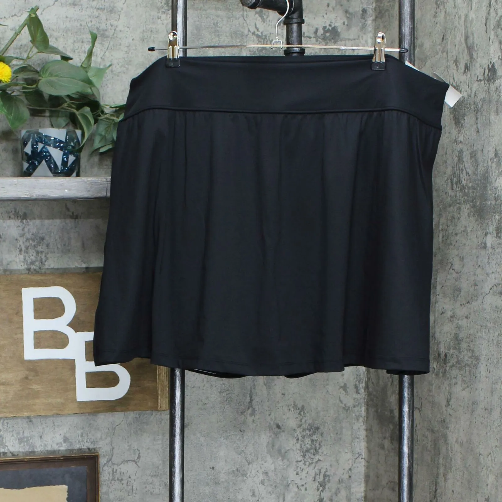 WVVY Plus Size Pull On Skater Skirt With Shorts