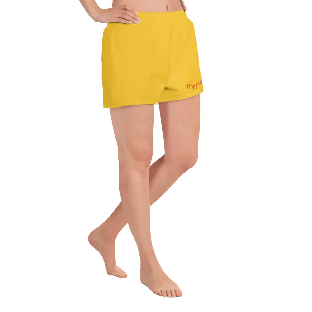 Yellow Women's Athletic Shorts