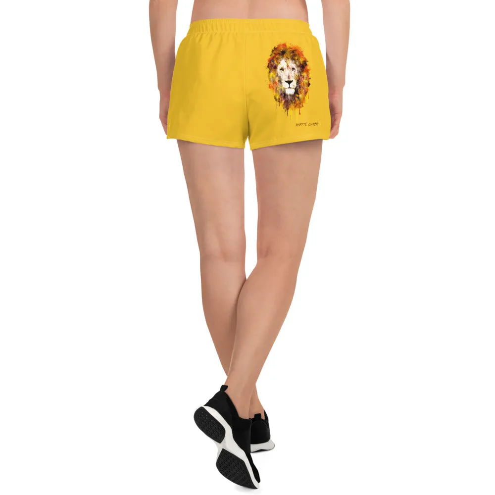 Yellow Women's Athletic Shorts