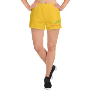 Yellow Women's Athletic Shorts