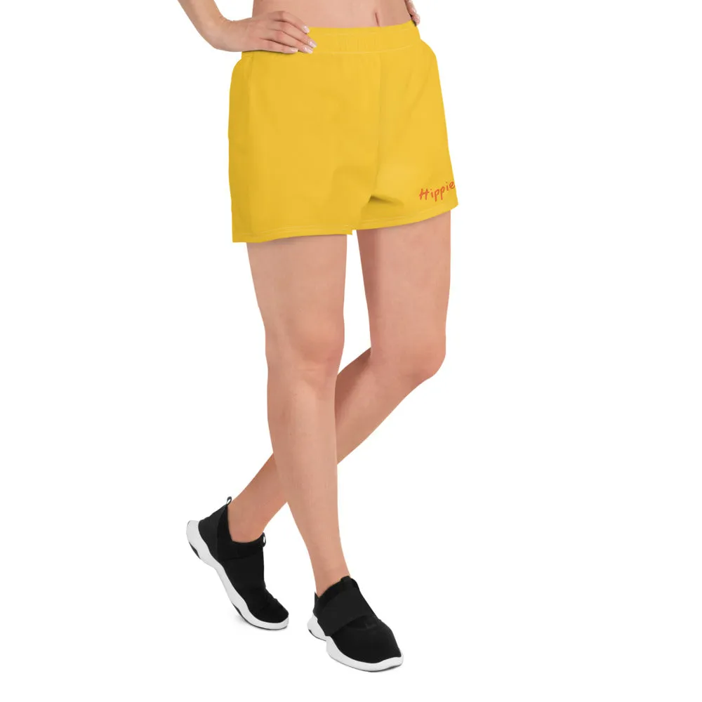 Yellow Women's Athletic Shorts