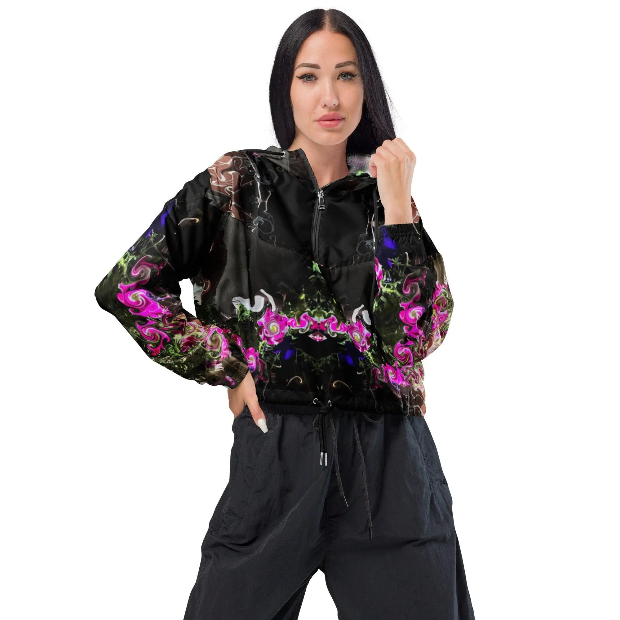 You Can't Sit with Us Women’s cropped windbreaker