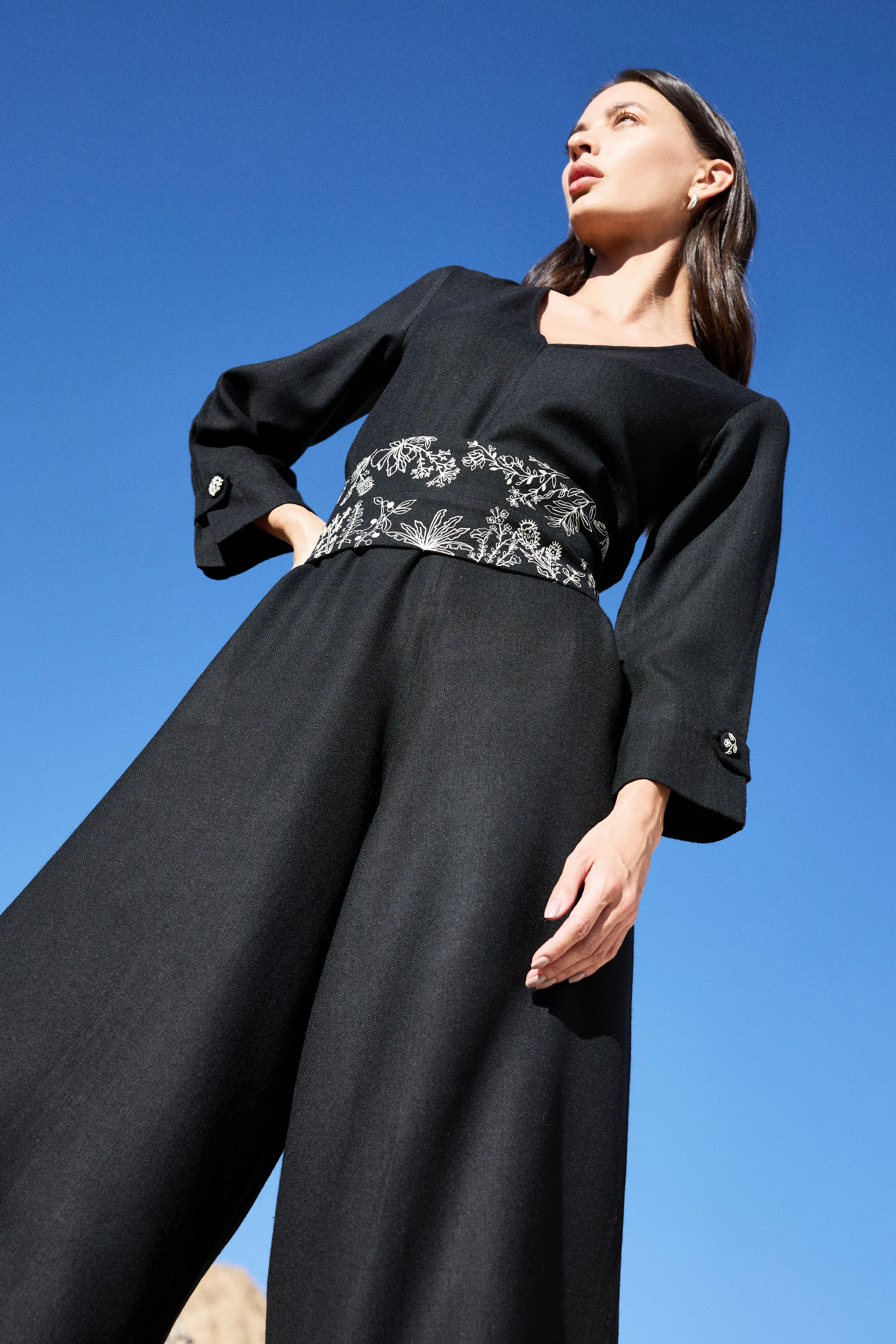 Zanskar Woollen Jumpsuit (Black)