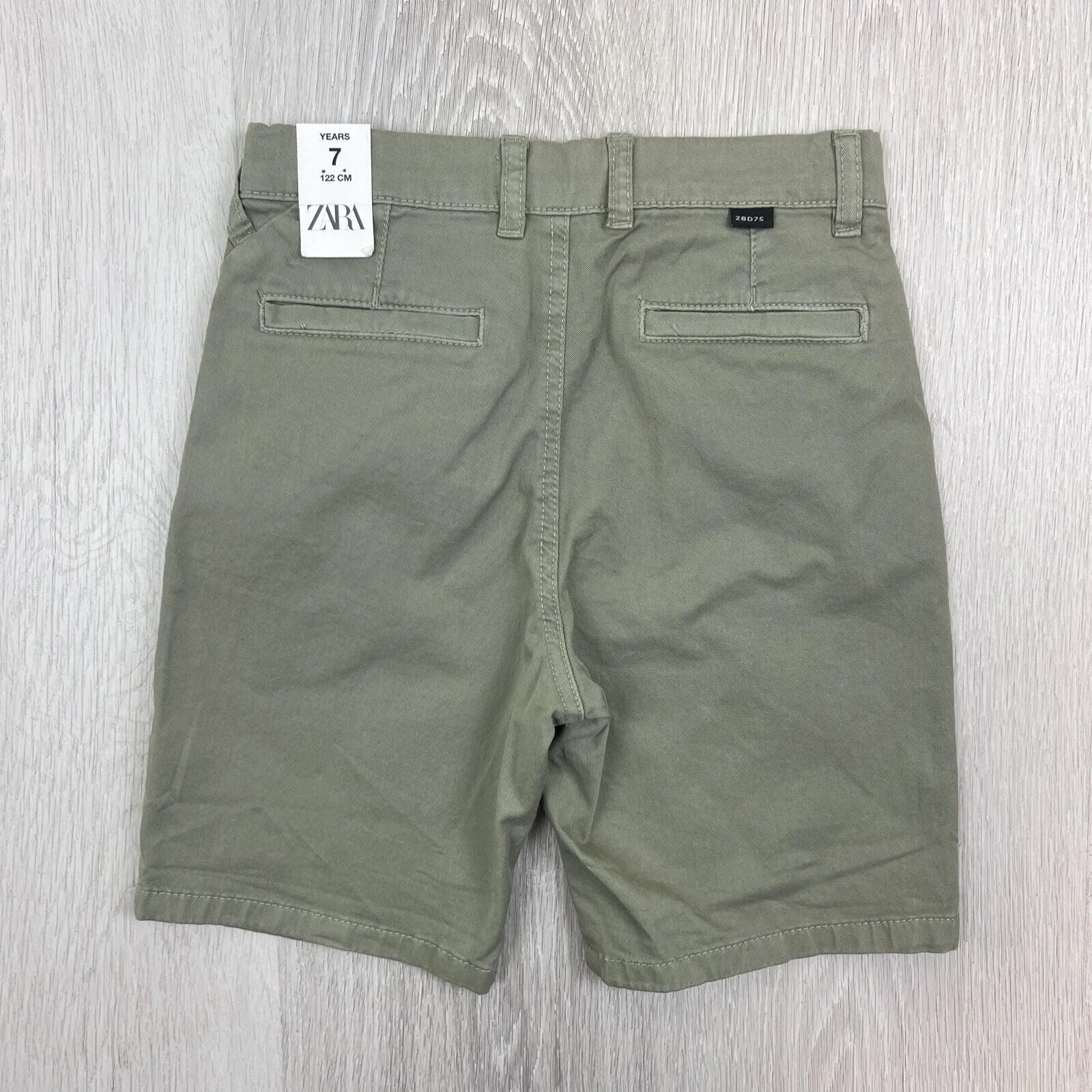 Zara Boys Khaki Green Chino Shorts Size 7 Years (New)